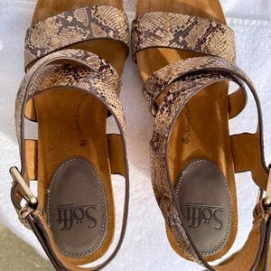 Sofft Snakeskin Sandal wedges